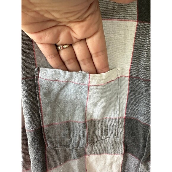 Golden Key 100% Cotton Plaid Fannel Style Button Down Dual Chest Pockets Shirt L - Picture 6 of 6